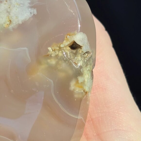 Flower Agate Crystal Palm Stone [E] - Picture 6 of 6